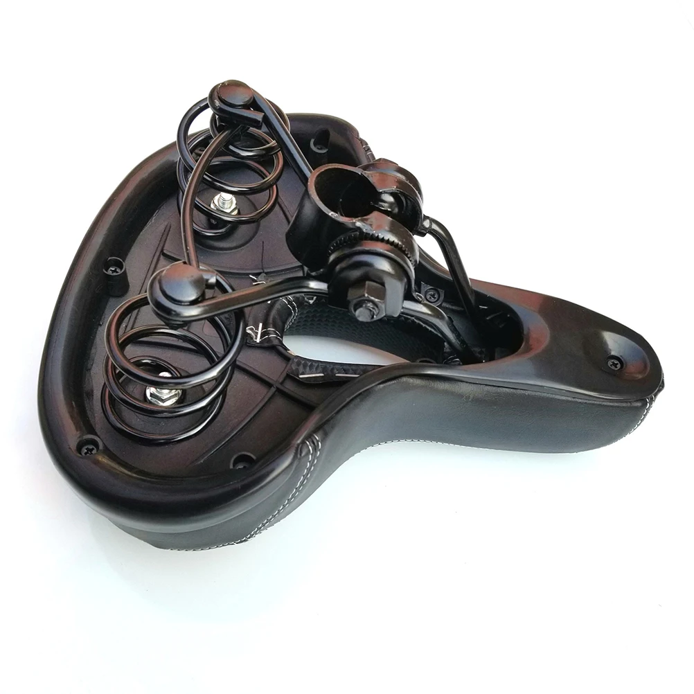 

Bike Seat Thick Wide Black Saddle Comfortable Durable Non-Slip Cycling Road Mountain Seat Stress Relief Accessories