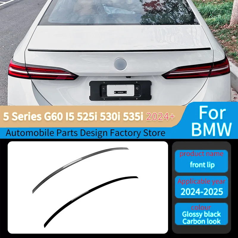 

Для BMW 5 серии G60 I5 525i 530i 535i 2024 2025 + задний спойлер багажника, украшение крыла, спойлер, задний плавник, крышка задней двери, комплекты кузова