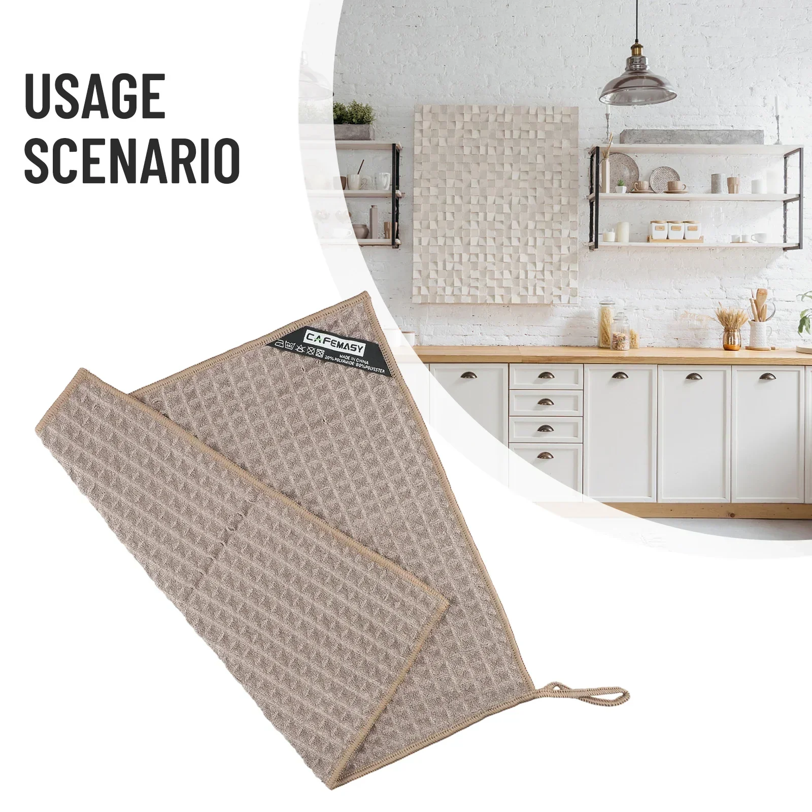 Kitchen Bar Mop Dishcloth Set White This Versatile Coffee Machine Cleaning Bar Towel High Fiber Absorbent Coffee Shop Appliances