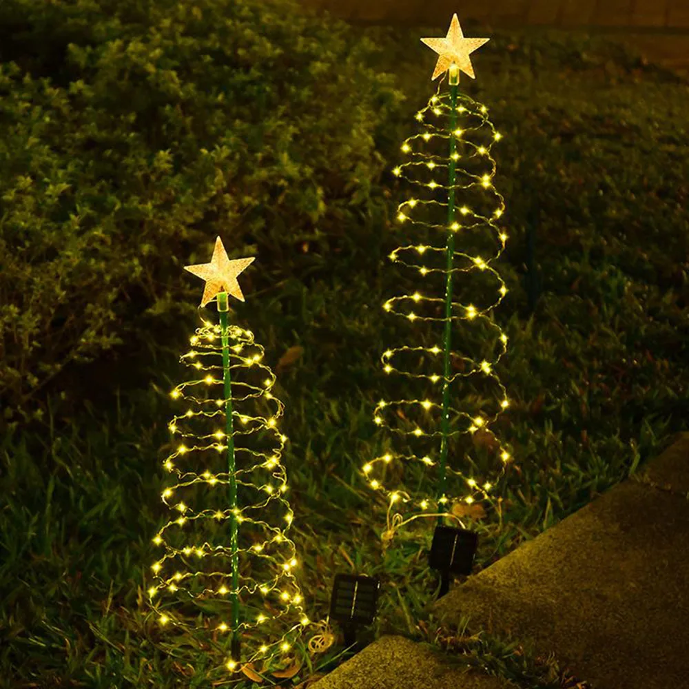 Imagem -03 - Energia Solar Artesanato Jardim ao ar Livre Impermeável Ip65 Estrela Árvore de Natal Lampholder Lanterna Led Lâmpada Decorativa