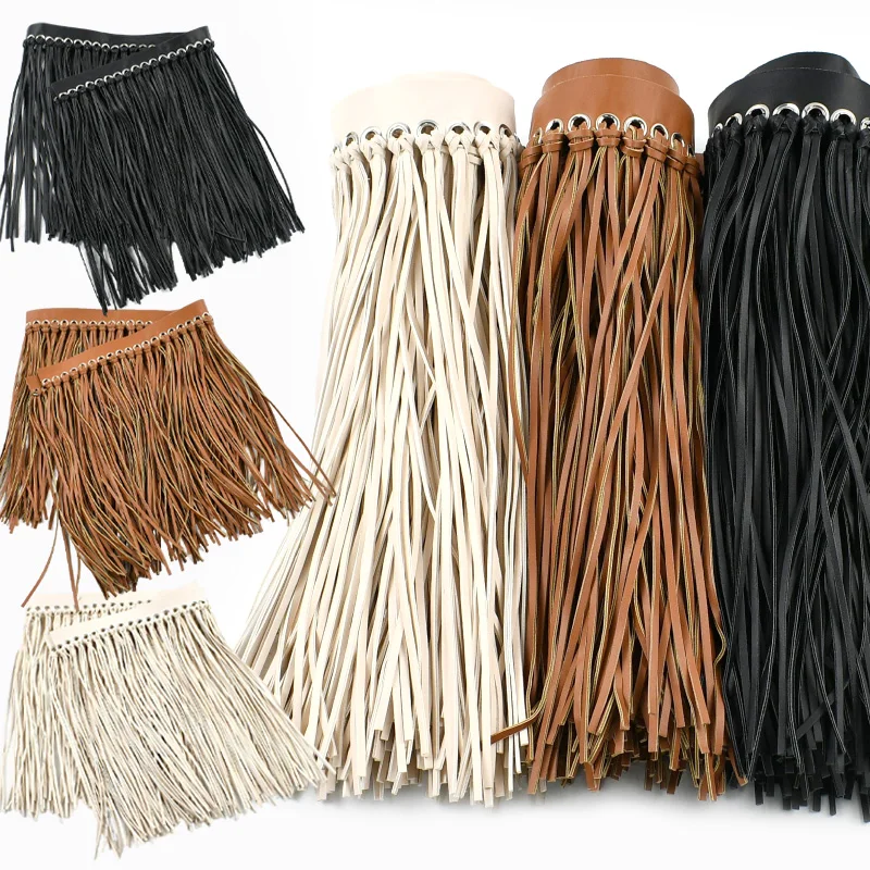 30cm Leather Tassel Trim Lace 1Meter for Stage Costume Dress Handbag Curtain DIY Decor Sewing Accessories