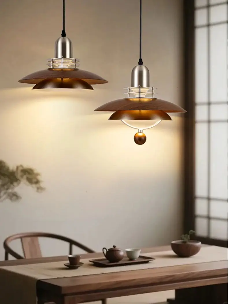 

GEW Vintage Danish Style Ceiling Lamp E27 Pendant Light for Restaurant Kitchen Island Bar Home Decor Suspension Lighting