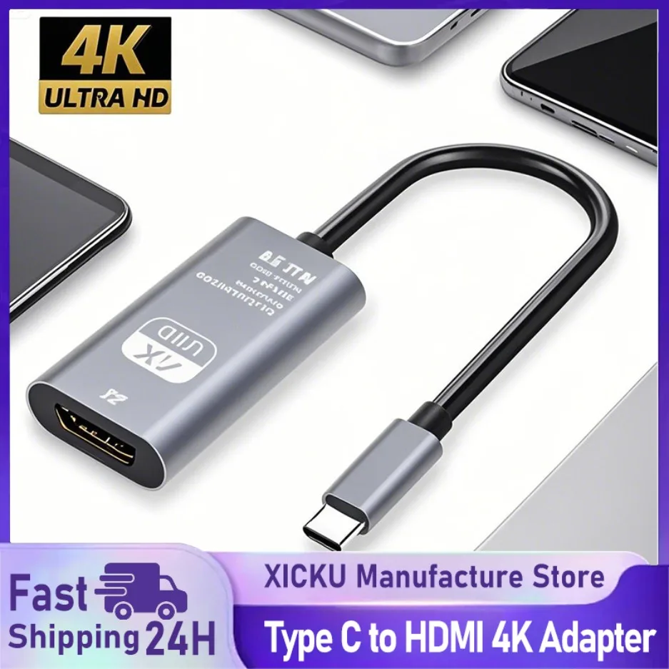 

4K HD USB-C to Displayport Converter Type-C Male to DP Female Connector Support 4K120Hz/8K 60HzPerfect for Macbook Pro Dell