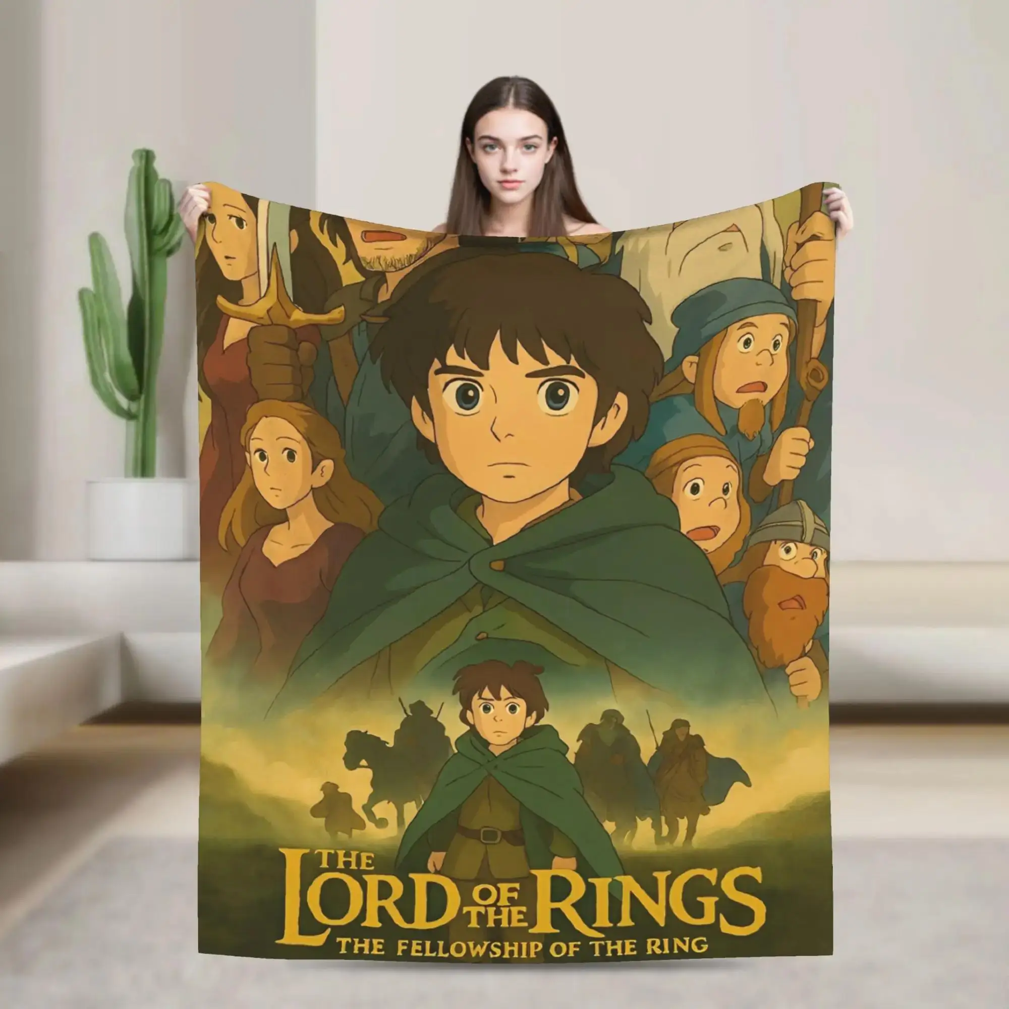 

LLords of the Rings Flannel Bedding Throw for Couch Chair Sofa Bed Soft Graphic Blanket Cover