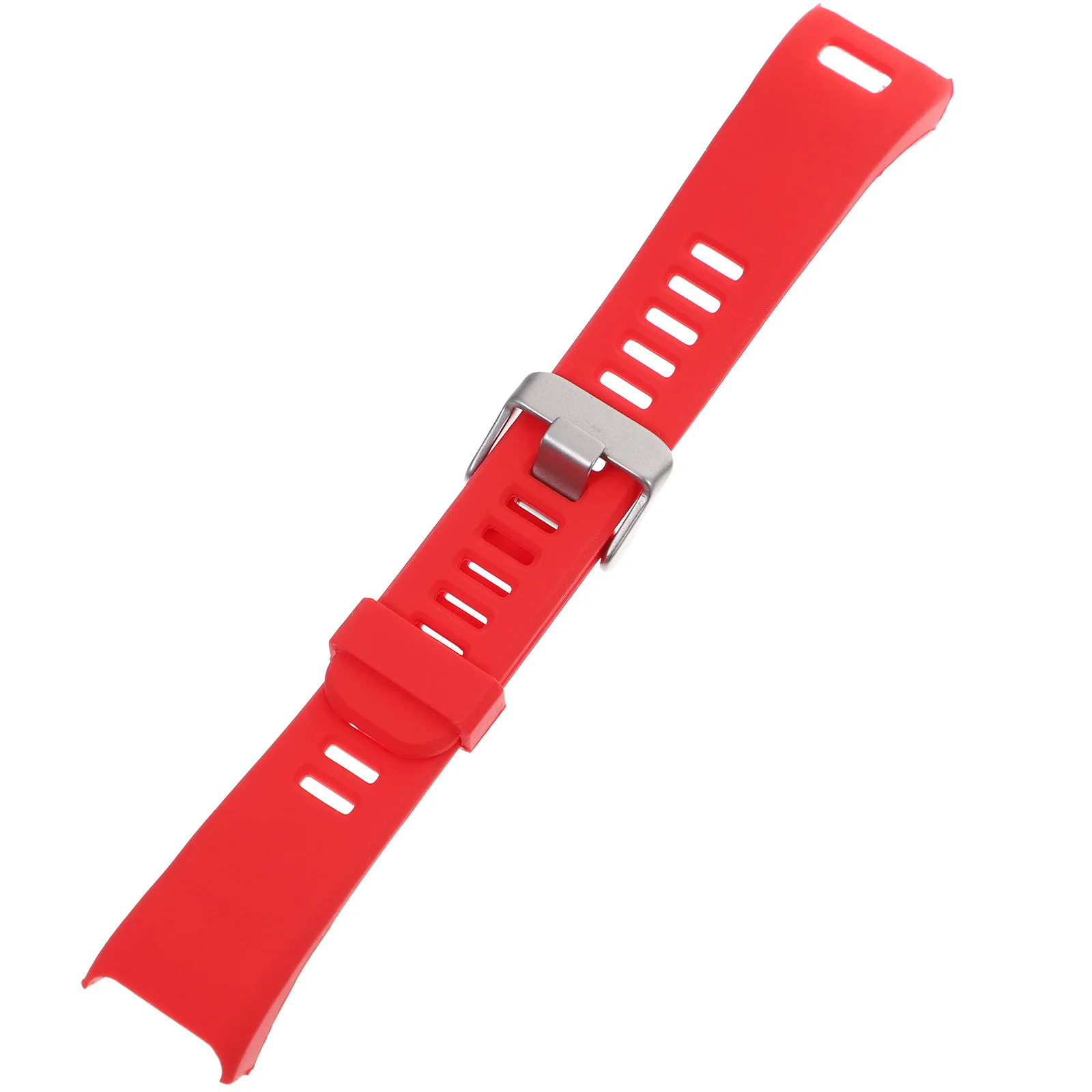

Silicone Watchband Red Flexible Durable Replacement Strap For Hr Quick Release Easy Install Men Women Sports Work Travel