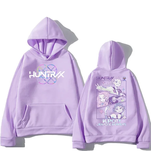 KPop Demon Hunters sudaderas con capucha Merch Kpop hombres mujeres sudadera moda ropa de calle versátil de gran tamaño Y2K jerseys tendencias Anime Top