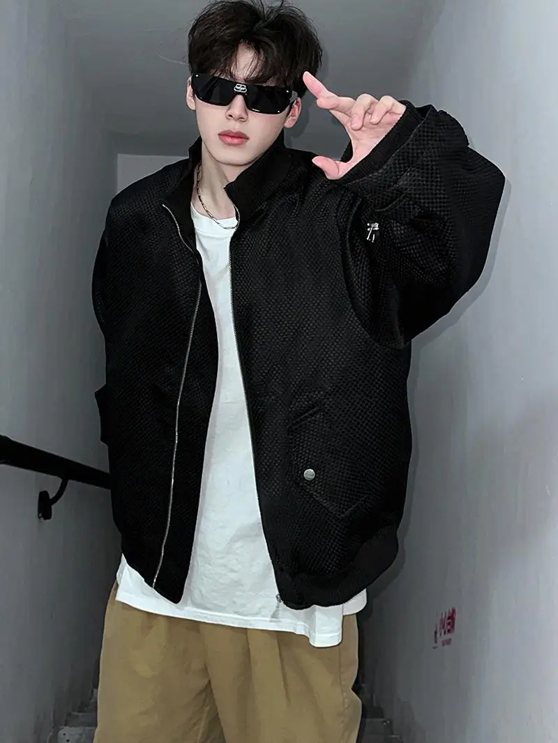 

Premium Feel Cool Trendy Multi-Form Collar Bent Knife Tie Sve Honeycomb Jaet Spring Autumn Bomber Jaet for Teens