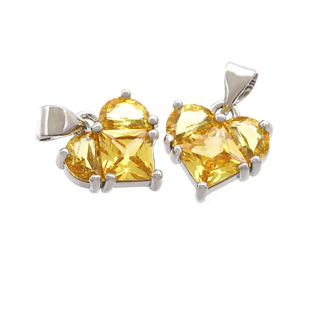 18K Gold Farbe Messing und Zirkon Herz Charms Anhänger Hochwertige Schmuckherstellung Halskette Ohrringe Zubehör für Frauen – Detail 27