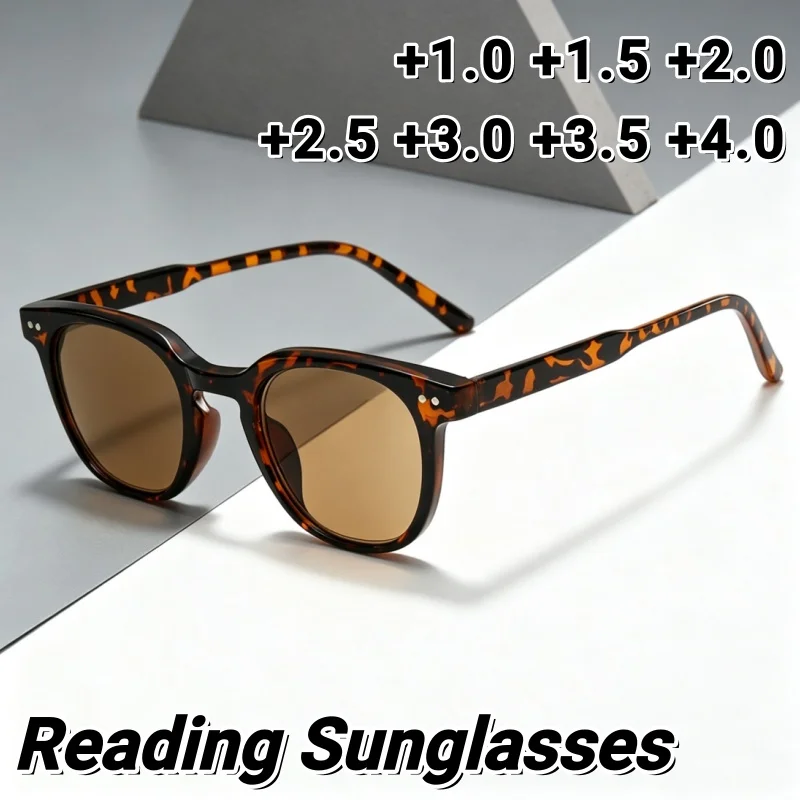Comfortable Retro Presbyopia Sunglasses Women Men Fashionable Clear Durable Outdoor Activities Shades Glasses +1.0 To +4.0