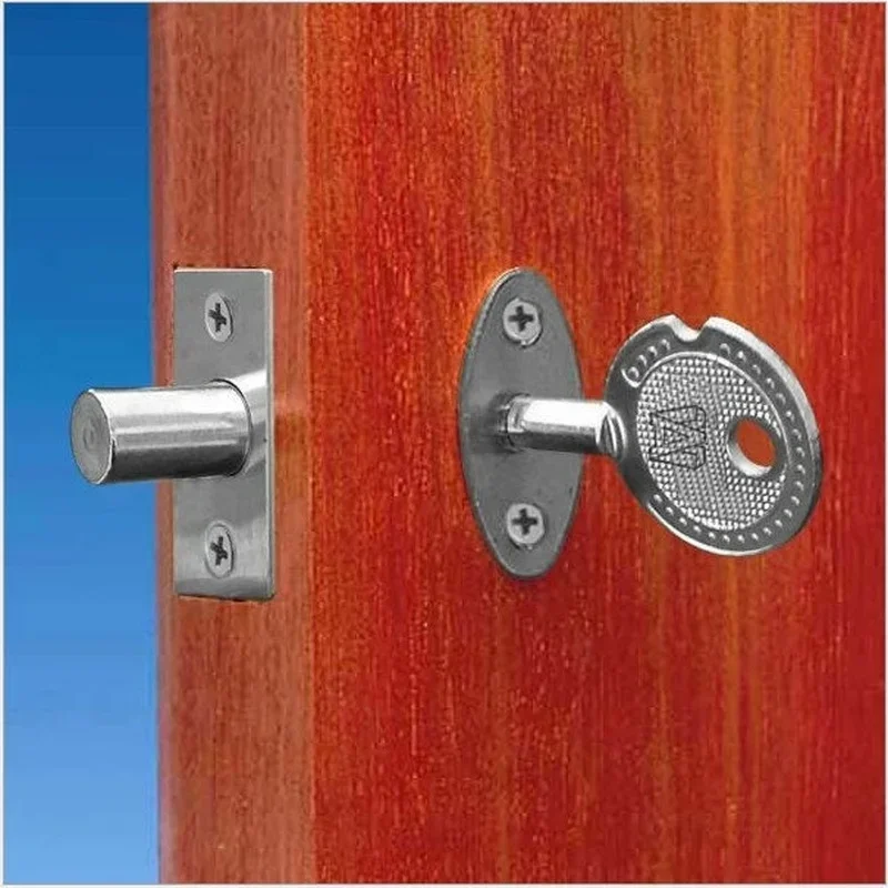 Stainless steel Invisible lock Copper core Hardware Pipe Tube Well security Mortise locks for Fireproof Door Escape Aisle Locks