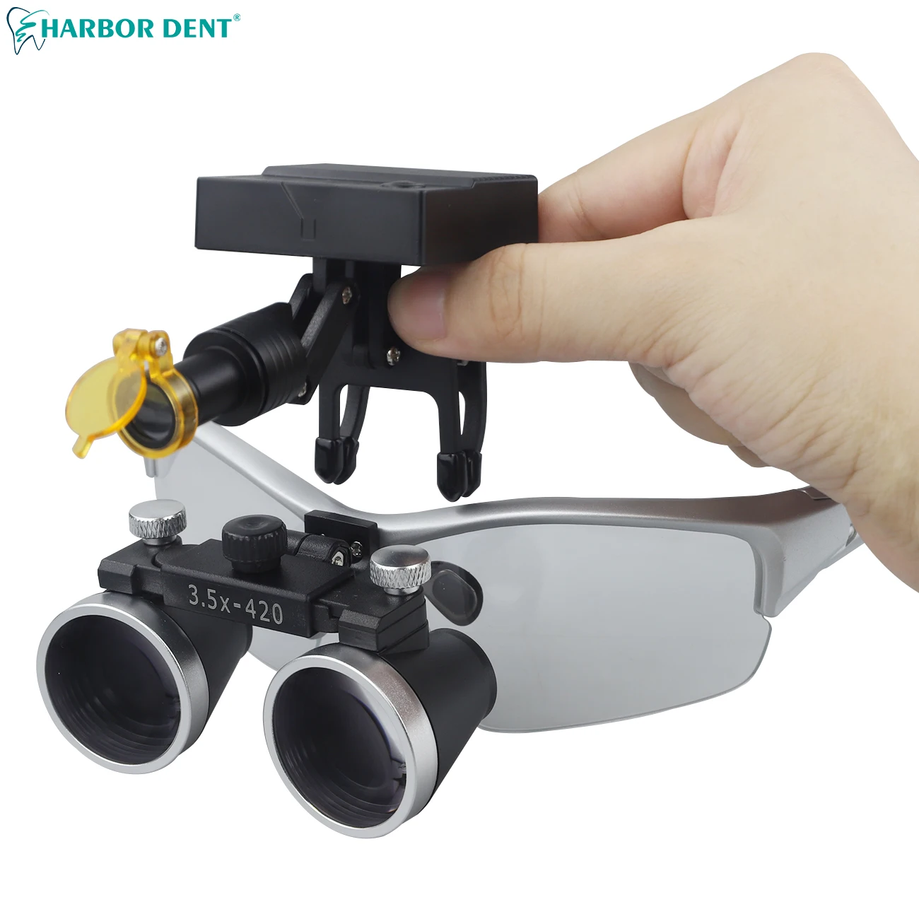 5W Wireless Portable LED Headlight Headlamp Clip Type Dental Oral Cavity Lamp For Dental Magnifying Glass Myopia Glasses Halo