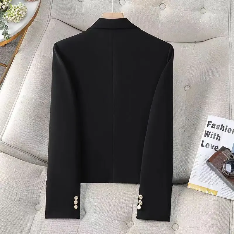 Women\'s Jacket Chic Elegant All Match Casual Office Work Solid Chic Single Button Business Design Fashion Jacket Top