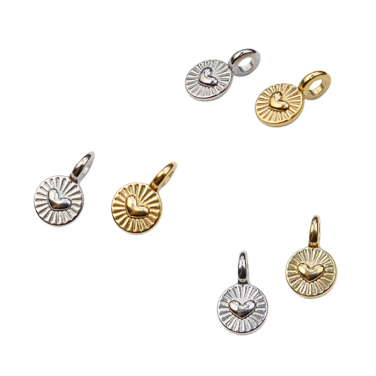 5pcs 304L Casting Stainless Steel Pretty Charms Jewelry Accessory DIY Necklace Earrings Bracelets Vacuum PVD Plated Water Proo