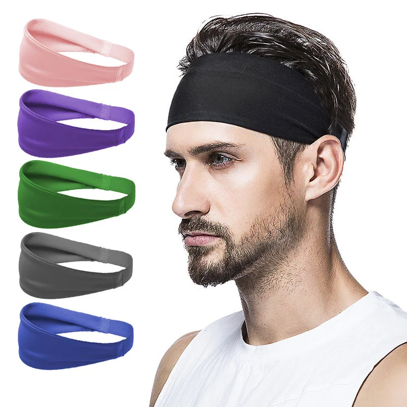 

Men Women Elastic Sports Headband Anti Slip Sweat Absorbing Hair Band Moisture Wicking Fitness Gym Yoga Running Outdoor Sports S