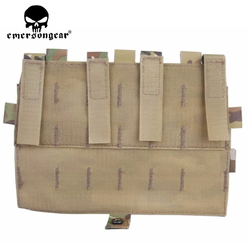 Detatchable Front Plate Triple Magazine, Velcro Pouch, 5.56 M4 MOLLE Panel for AVS JPC Vest, Airsoft Hunting Accessories