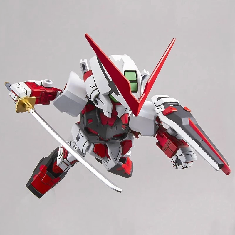 Bandai traje móvil Gundam modelo ensamblado SDEX red Astray figura animación periférico colección adornos robot juguete regalo