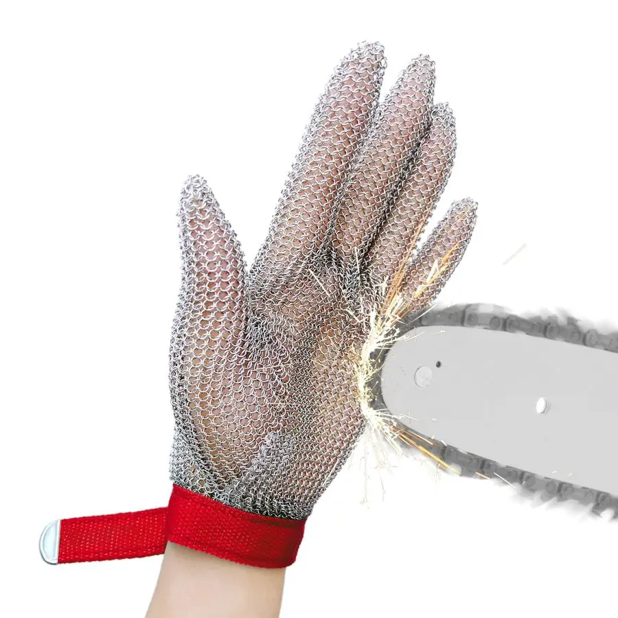 

Перчатки с кольчугом, пищевая нержавеющая сталь, устойчивые к порезам, металлические перчатки с защитой от порезов, для резки мясного ножа, повара, устрицы Shu