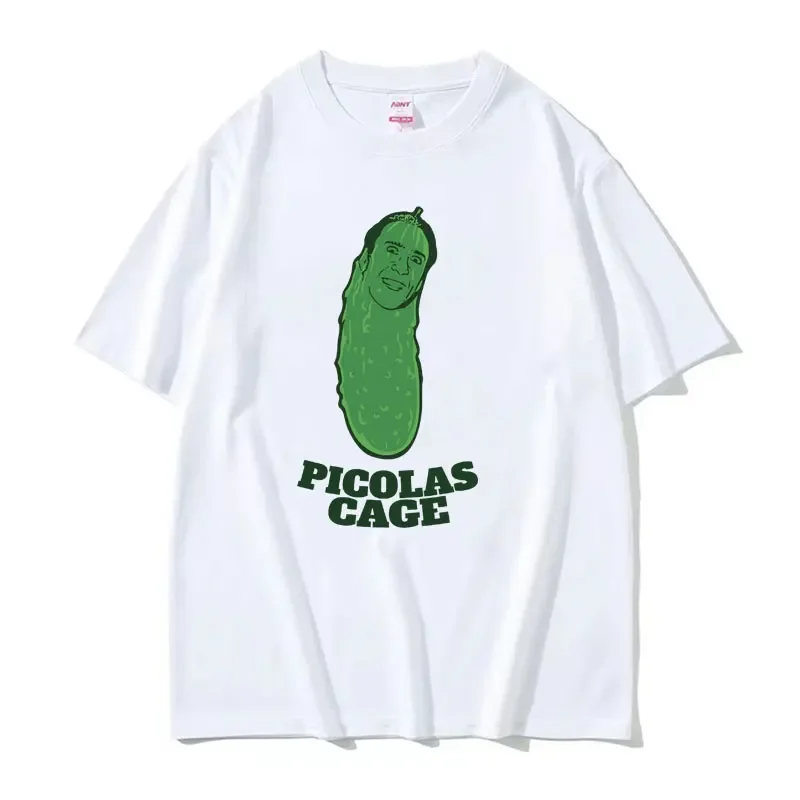 Picolas Cage Nic Cage Thiccolas Cage Funny Meme T Shirts Men Women Fashion Trend Cool T-shirt Casual Humor Oversized Tshirt Tops