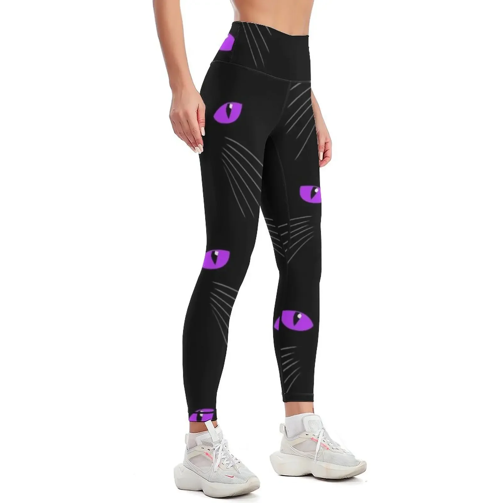 Cat face-Black cat Leggings harem pants Sports pants woman Women sports gym top Womens Leggings