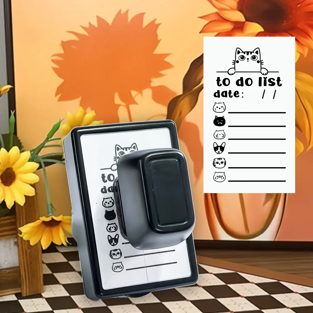 Diary hand account seal record to-do list plan target diary punch cat diary black mark automatic ink