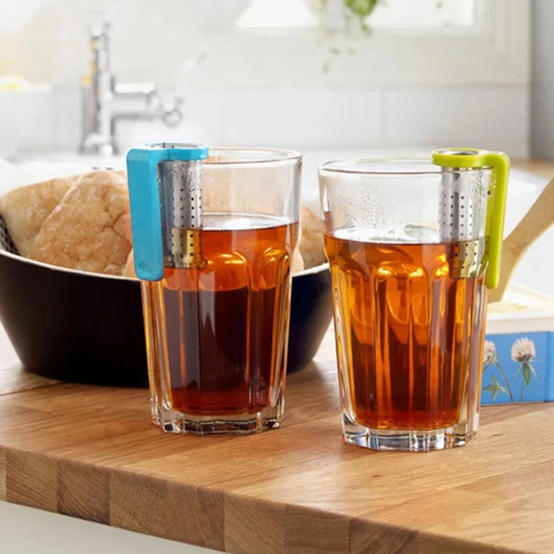 Saringan teh infuser, saringan Stainless Steel infuser peralatan minum teh daun Filter Diffuser Infusor mudah dipasang mudah digunakan