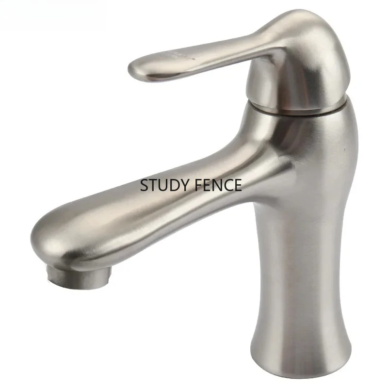304 Stainless Steel Faucet Washbasin Single Hole Faucet Bathroom/kitchen Single Hole Faucet Household Hardware Accessories