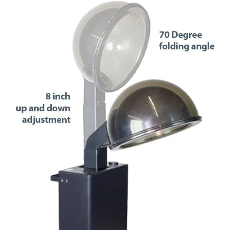 مجفف شعر مكيف بغطاء للرأس من سكينACT بقدرة 1150 وات مع حامل، ومؤقت لمدة 60 دقيقة، ودرجة حرارة قابلة للتعديل، وزاوية وارتفاع قابل للتعديل