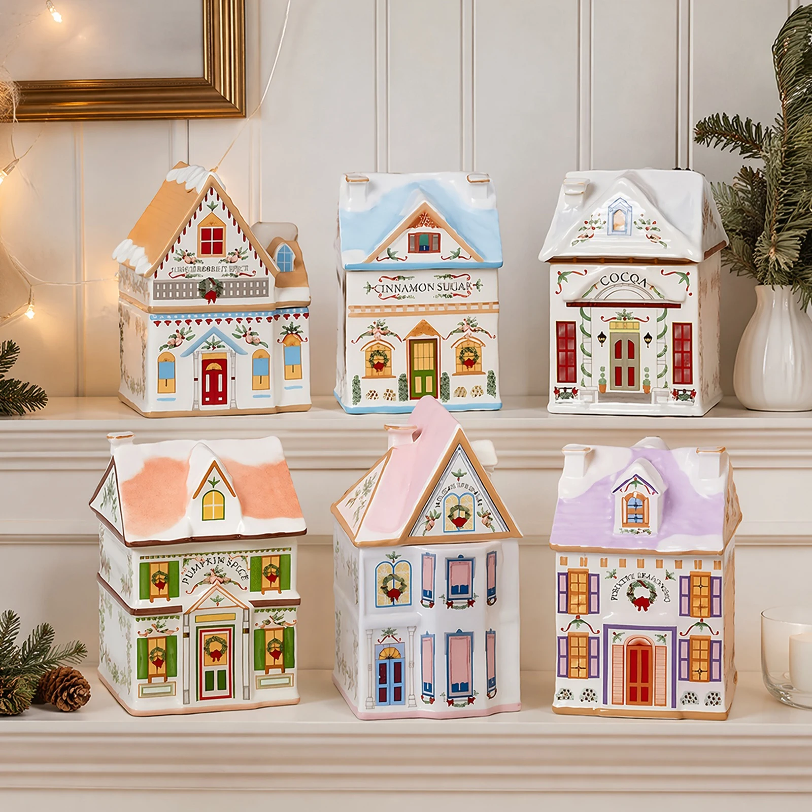 6Pcs Desktop Decoration House - Home Fragrance Gingerbread ulasan dan harga