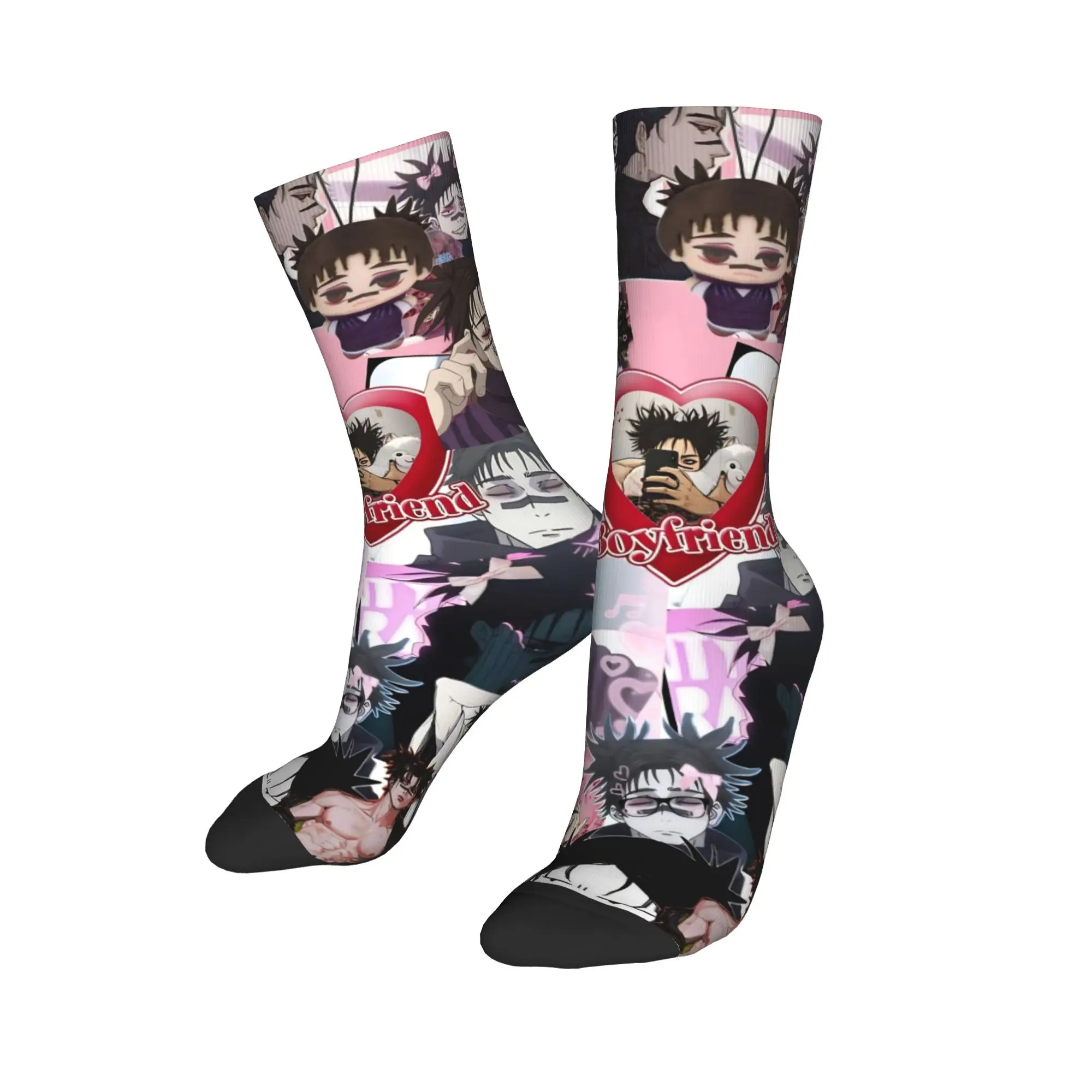 

Funny Choso Soccer Socks JJK Kaisens Anime Polyester Middle Tube Socks for Unisex Sweat Absorbing