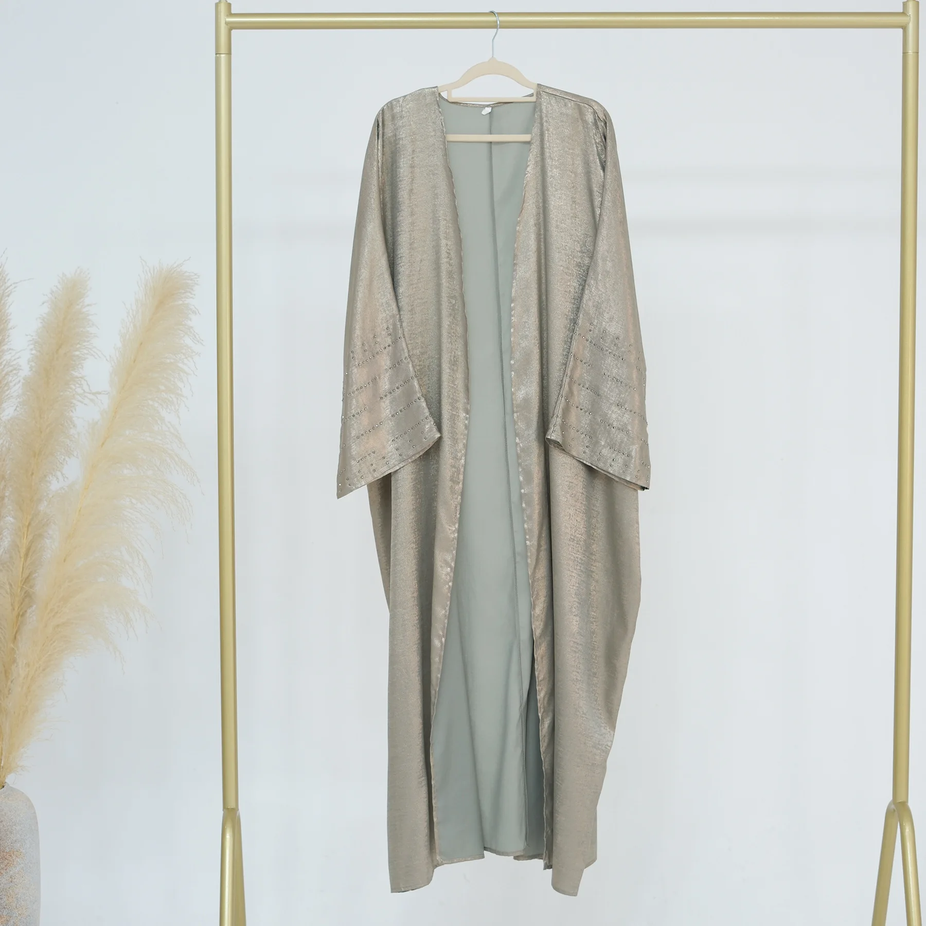 

Dubai Women Open Kimono Eid Djellaba Caftan Modest Abaya Marocain Muslim Jalabiya Kebaya Ramadan Islam Clothing Muslim Dress New