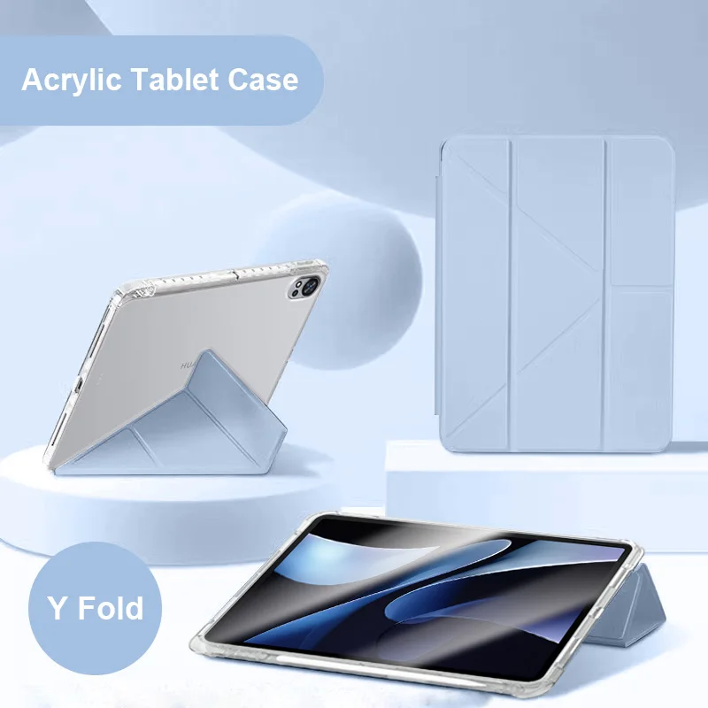 

Чехол Funda для Huawei Matepad 12x с держателем для карандашей Smart Folio из искусственной кожи, акриловая жесткая задняя крышка-подставка для MatePad 12 X, чехол