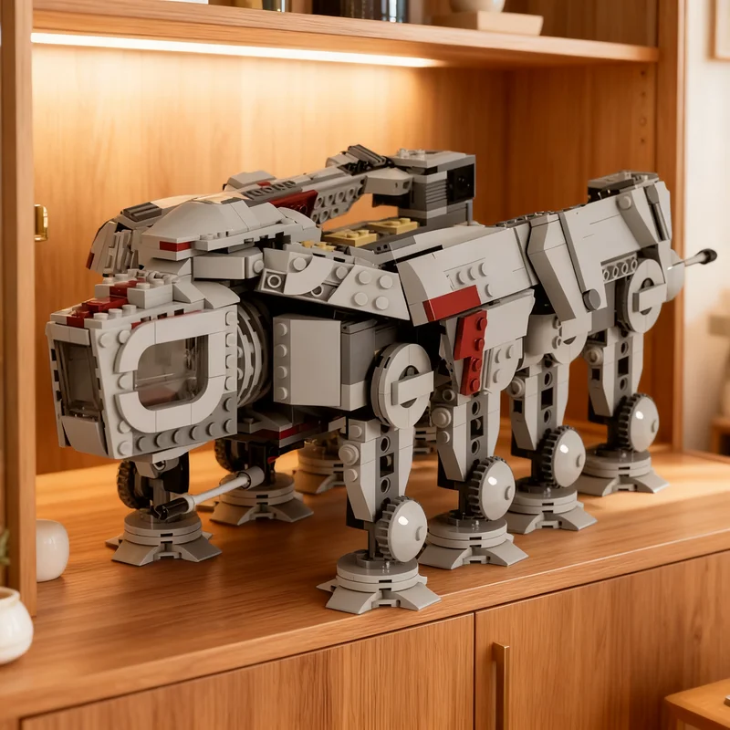 1137pcs MOC Star Battle AT-TE Combination Alternate Build AT-OT Model Building Blocks Architecture Birthday Collection Idea DIY
