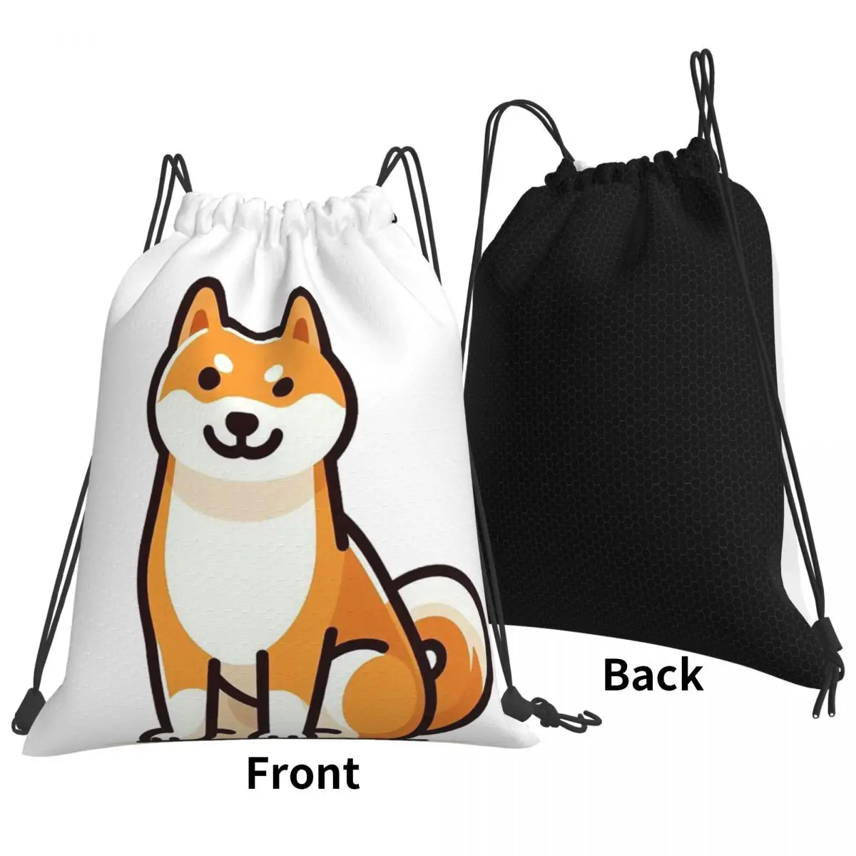 Shiba Inu_ A Comprehensive Guide Backpacks Casual Drawstring Bundle Pocket Sundries Bag Book Bags for Travel School