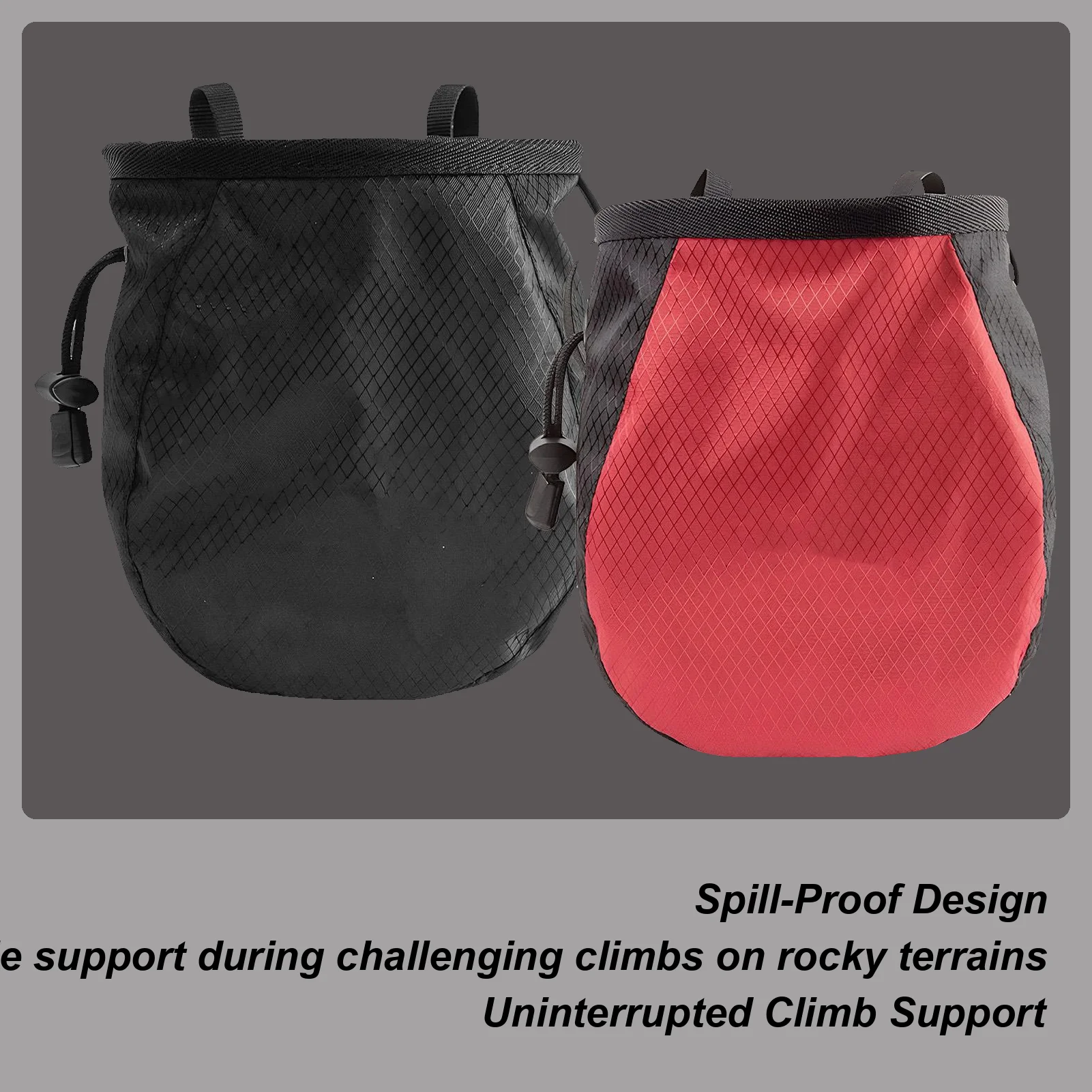 

Chalk Bag Waterproof Leakproof Portable Adjustable Rock Climbing Chalk Bag With Belt For Climber Beginner Athlete Outdoor Travel