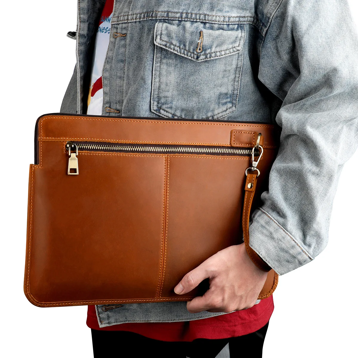ヴィンテージレザーラップトップバッグ - スリムな保護スリー - Leatherwork Essentials のレビューと価格