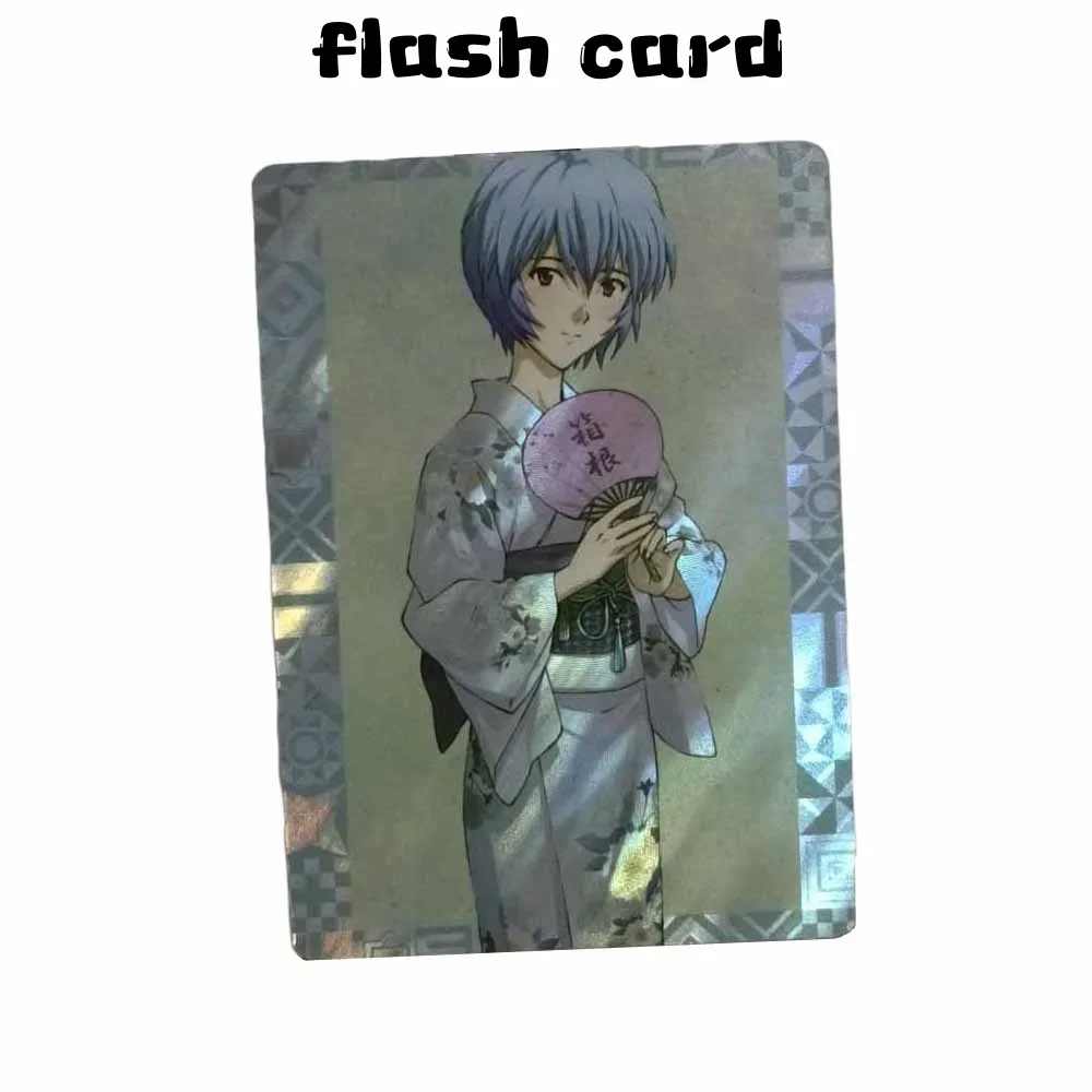 

DIY NEON GENESIS EVANGELION EVA Ayanami Rei Original Series Color Flash Anime Peripheral Game Collection Card Holiday Gift