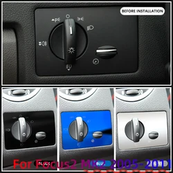 LHD Car Headlight Switch Panel Cover Sticker for Ford Focus 2 MK2 2005-2011 Stainless Steel Trim Decoration Accessories
