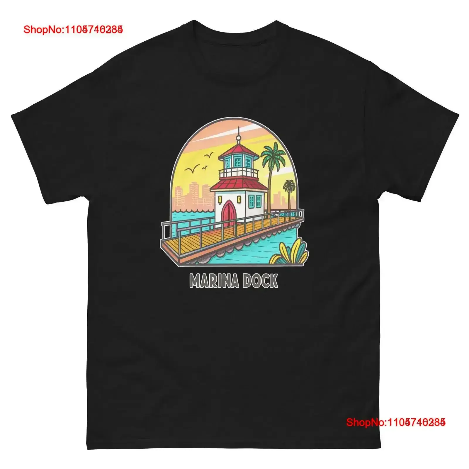 Camiseta Marina Dock Object Place Item Urban, estilo vintage lavado, streetwear, transpirable, informal, ropa de diseñador para hombre, vintage lavado