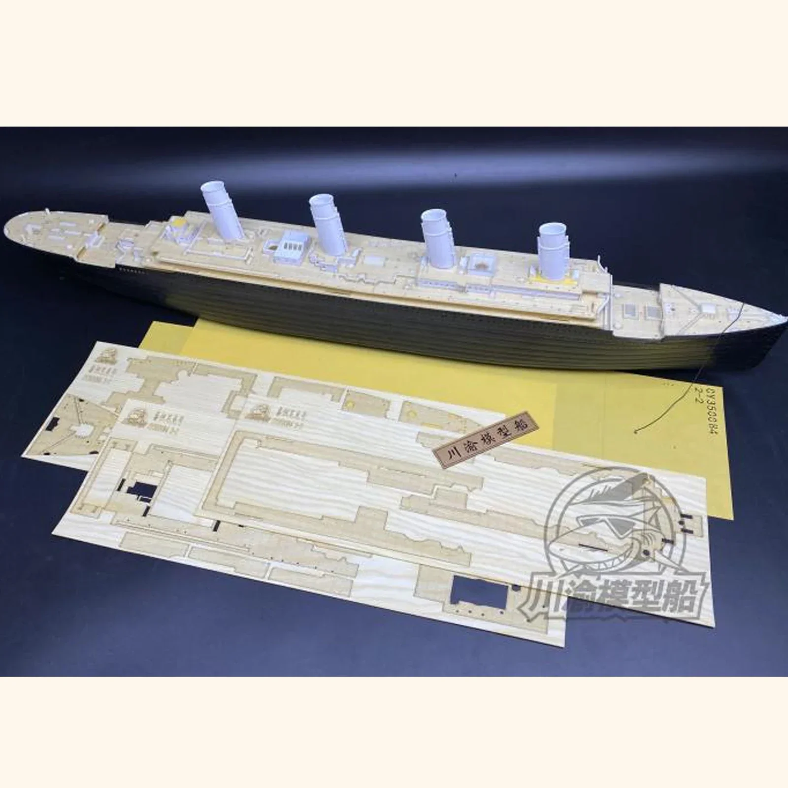 

1/350 Scale Wooden Deck Masking Sheet Anchor Chain for Minicraft 11318 RMS Titanic Model Accessories Children's holiday gifts