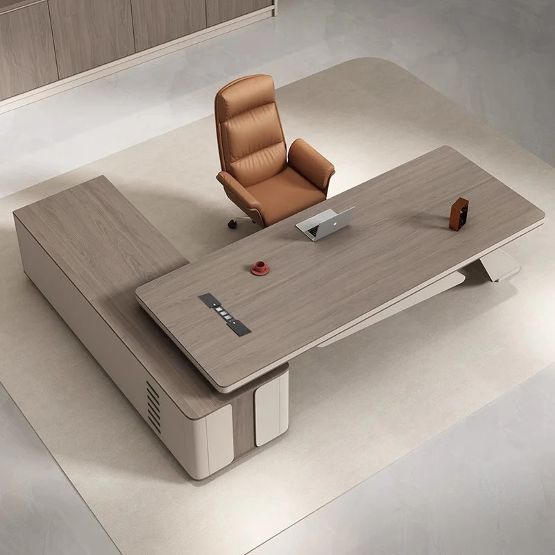 

Light luxury boss table, desk, simple modern chairperson's desk, large desk manager's office desk and chair combination