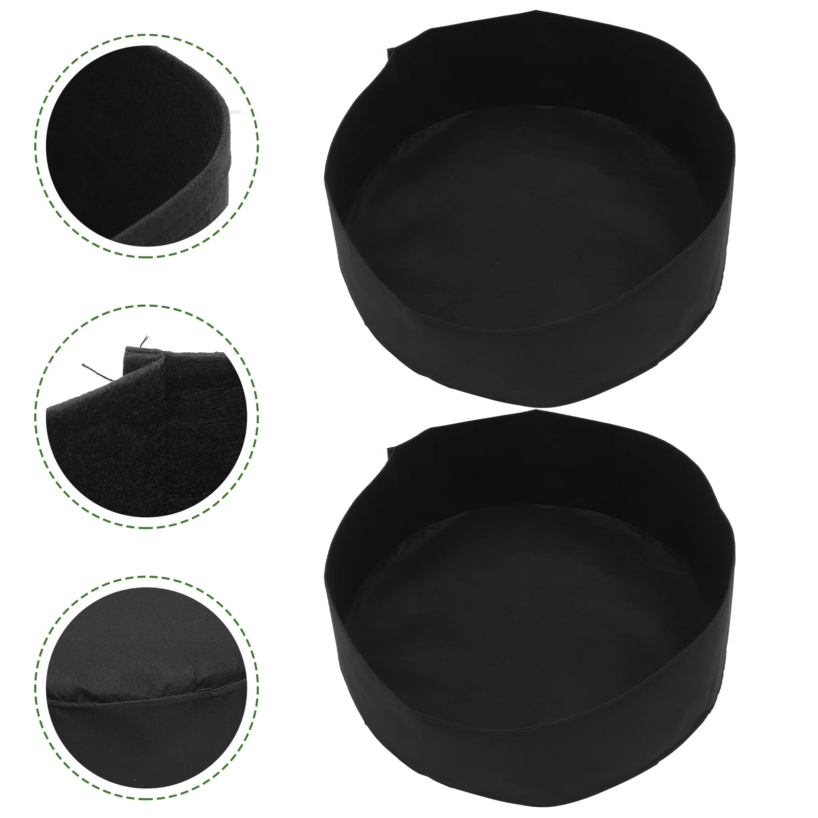 

2pcs 60X20Cm Planting Bags Reusable Fabric Planters Thickened Growing Pouch Breathable Moveable Containers For Indoor Outdoor