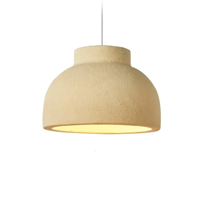 Imagem -06 - Wabi Sabi Pendant Light Estilo Cremoso Moderno Interior da Sala Luzes da Ilha da Cozinha Verde e Amarelo Resina E27