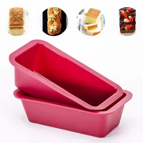 Silicone Baking Molds NonStick Rectangle Cake Pans Loaf Easy Release Bread DIY Kitchen Supplies Cake Bakeware Pan Baking Tools