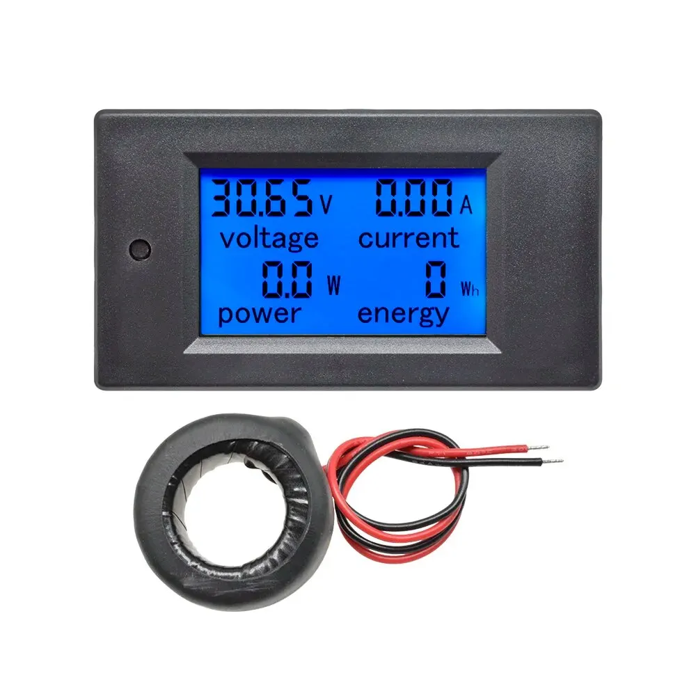 20A/100A Digital Meter DC6.5-100V AC80-260V Voltmeter Ammeter LCD 4-in-1 DC Voltage Current Power Energy Detector