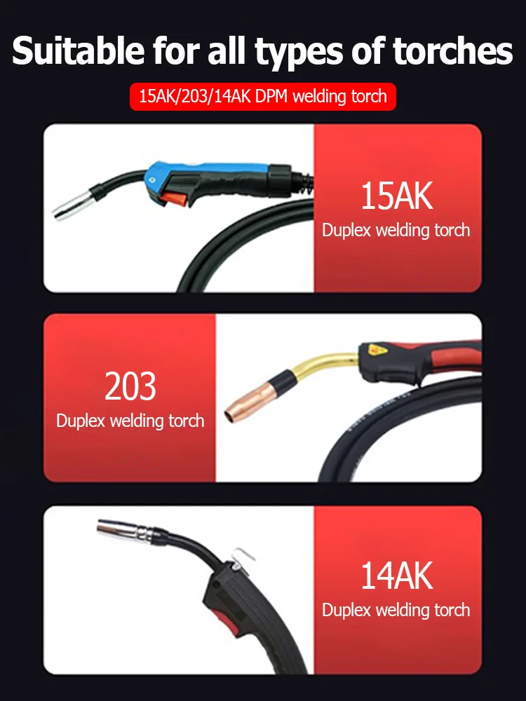 20 قطعة MB 15AK لحام الاتصال نصائح طلاء جديد حماية 25 مللي متر M6 فوهة الغاز تلميح 0.8 مللي متر-1.2 مللي متر MIG شعلة لحام أداة لحام أجزاء