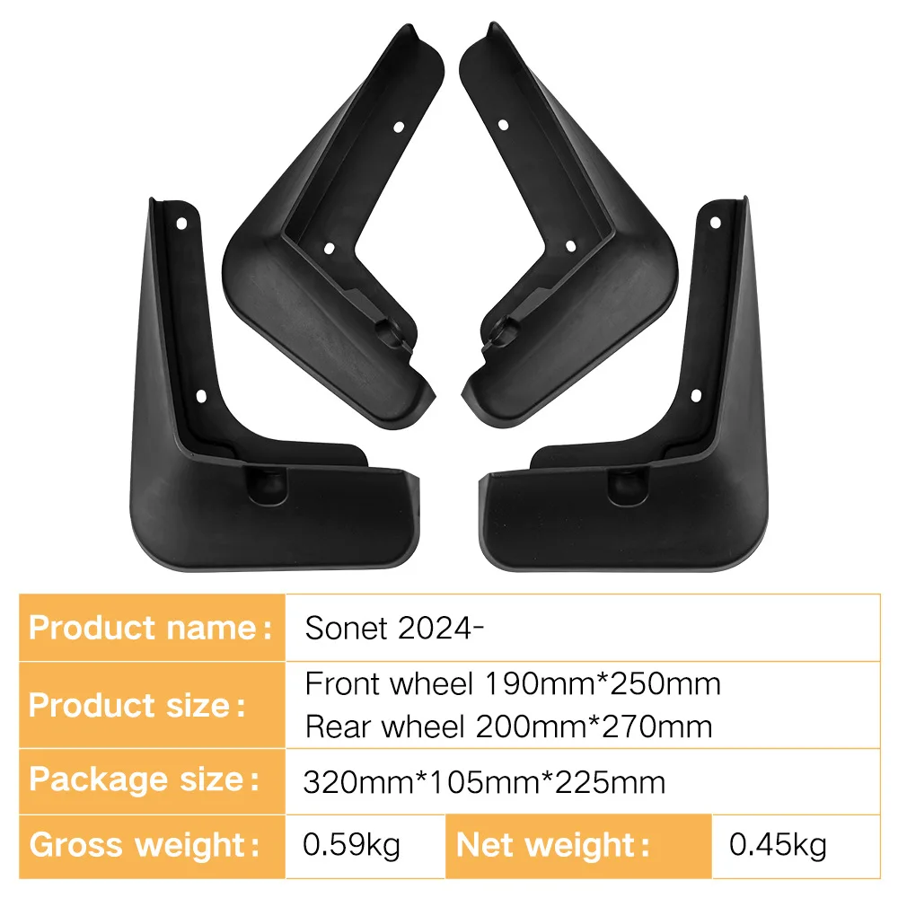 For sonet 2024Car mudguard decorative panel, tire mudguard, wheel hub mudguard Beautify car wheels auto parts