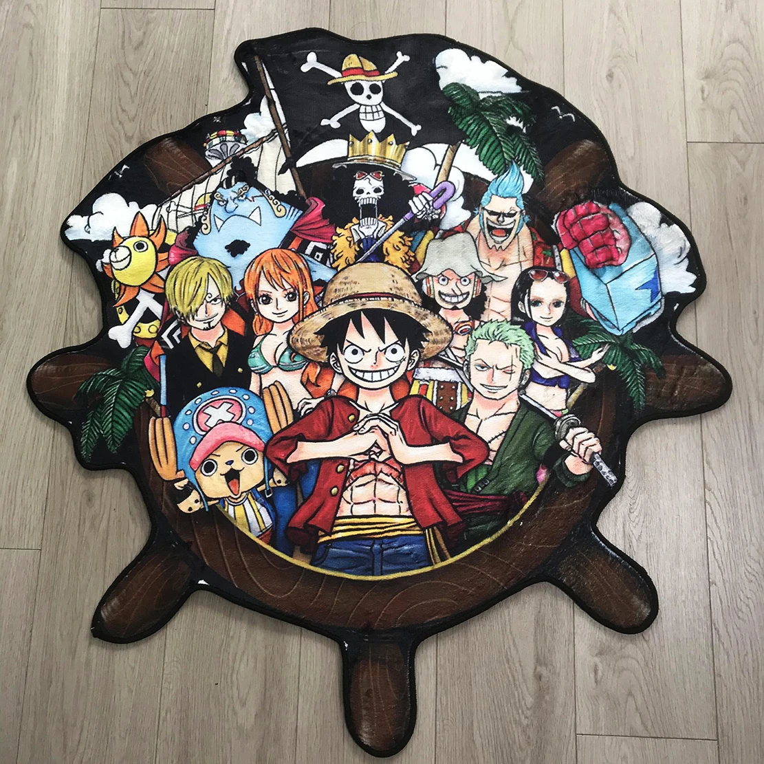 Custom Rugs One Piece Rudder Design Anime Room Decorative Carpets Kitchen Bathroom Livngroom Floor Non-slip Mats Children's Toys