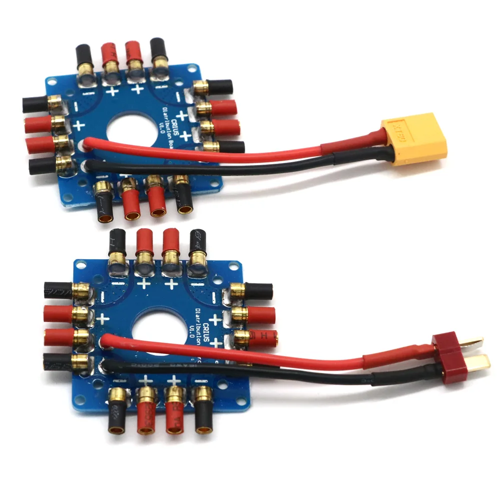 

ESC Distribution Board Connection Board Soldered T/XT60 Plug & 3.5mm Banana Bullet Adapter Board For Quadcopter Multicopter FPV