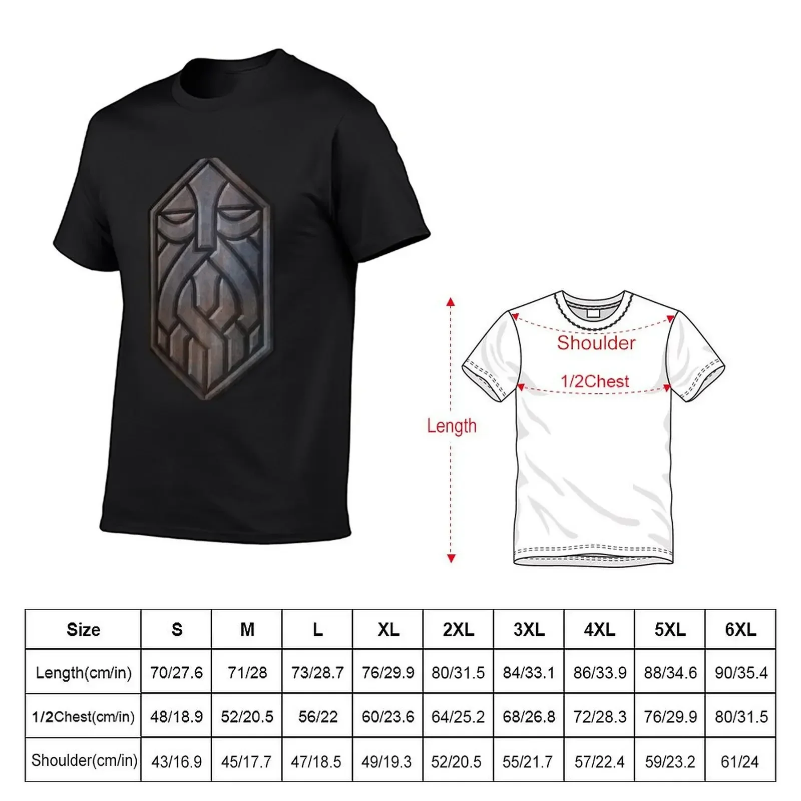 Steel Dwarven Sigil T-Shirt boys whites anime stuff heavyweight t shirts for men