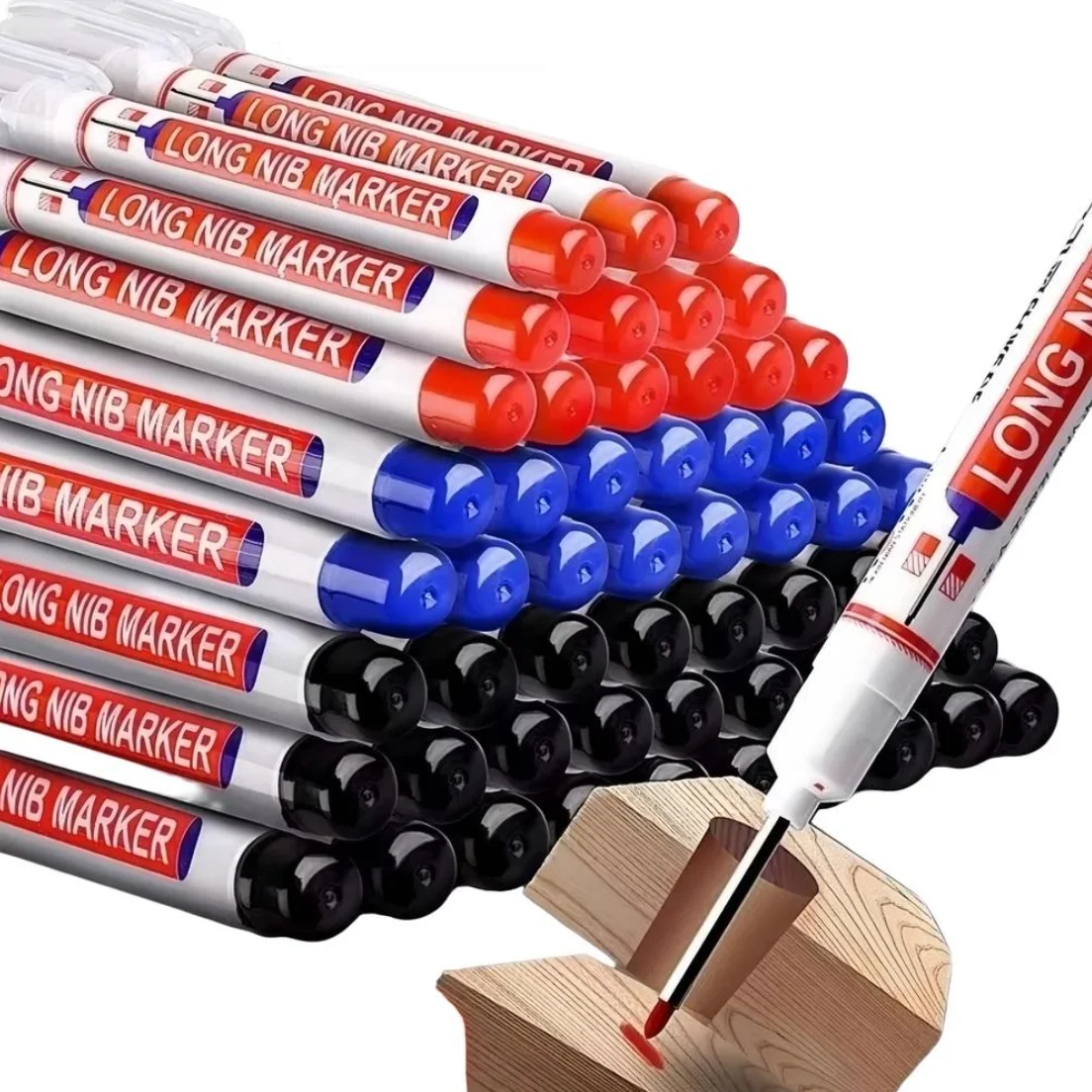Long-Tip Permanent Marker Pens,Fine Line Control,Ideal for Artists,Crafting, and Industrial Marking,Waterproof & Fade-Resistant
